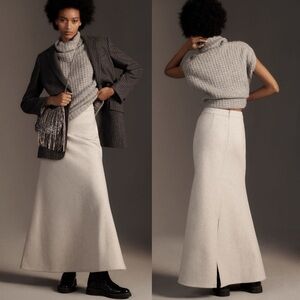 Mare Mare Anthropologie XS Cozy Slim Puddle Maxi Skirt Grey